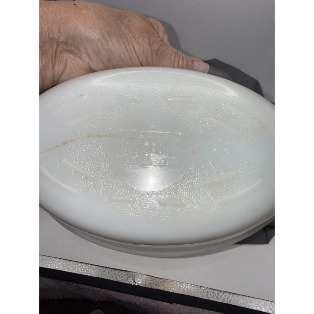 Vintage Glasbake 1 Qt. White Pot w/ metal Stand and lid - Picture 7 of 8